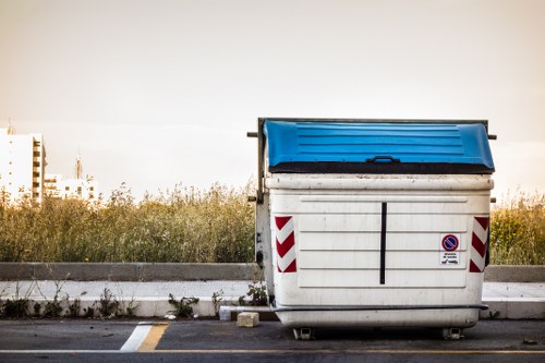Business professionals discussing waste management in Bermondsey